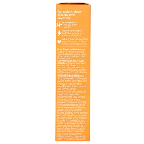 Pacifica Sunny Glow Liquid Face Bronzer Drops - Face Makeup Bronzing For Face & Cheeks for Instant Sun-Kissed Glow - Vitamin C & Glycolic Acid Infused Liquid Bronzer Illuminating Highlighting Clean