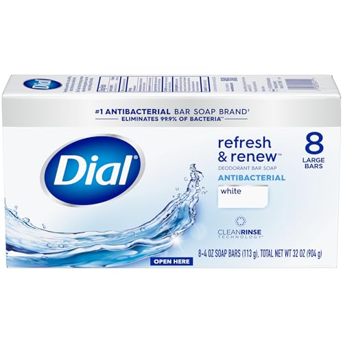 Dial Antibacterial Deodorant Bar Soap, Advanced Clean, Gold, 4 Oz, 32 Bars