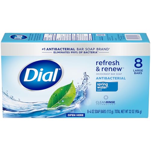 Dial Antibacterial Deodorant Bar Soap, Advanced Clean, Gold, 4 Oz, 32 Bars