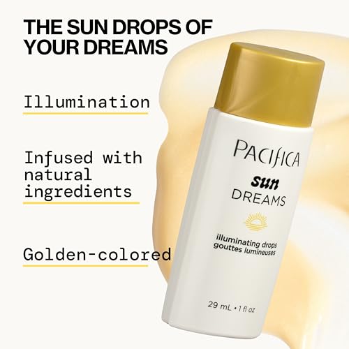 Pacifica Sunny Glow Liquid Face Bronzer Drops - Face Makeup Bronzing For Face & Cheeks for Instant Sun-Kissed Glow - Vitamin C & Glycolic Acid Infused Liquid Bronzer Illuminating Highlighting Clean