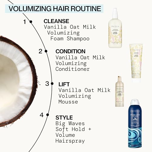 Pacifica Beauty, Salty Waves Texture Sea Salt Spray for Hair, Beachy Waves, Wavy Hair Products, Hydrating, Banana Scent, Curl Enhancing, Paraben Free, Sulfate Free, Vegan & Cruelty Free