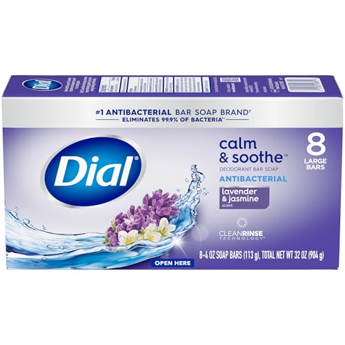 Dial Antibacterial Deodorant Bar Soap, Advanced Clean, Gold, 4 Oz, 32 Bars