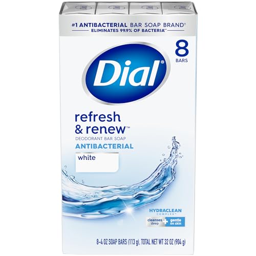 Dial Antibacterial Deodorant Bar Soap, Advanced Clean, Gold, 4 Oz, 32 Bars
