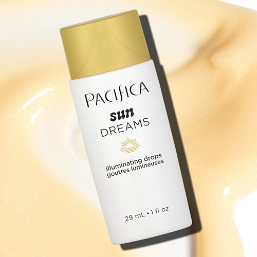 Pacifica Sunny Glow Liquid Face Bronzer Drops - Face Makeup Bronzing For Face & Cheeks for Instant Sun-Kissed Glow - Vitamin C & Glycolic Acid Infused Liquid Bronzer Illuminating Highlighting Clean