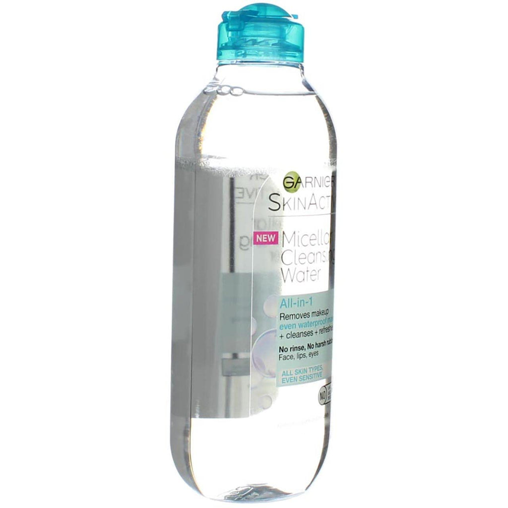 Garnier Micellar Water for Waterproof Makeup, Hydrating Facial Cleanser & Makeup Remover, Suitable for Sensitive Skin, Vegan, Cruelty Free, 13.5 Fl Oz (400mL), 2 Count