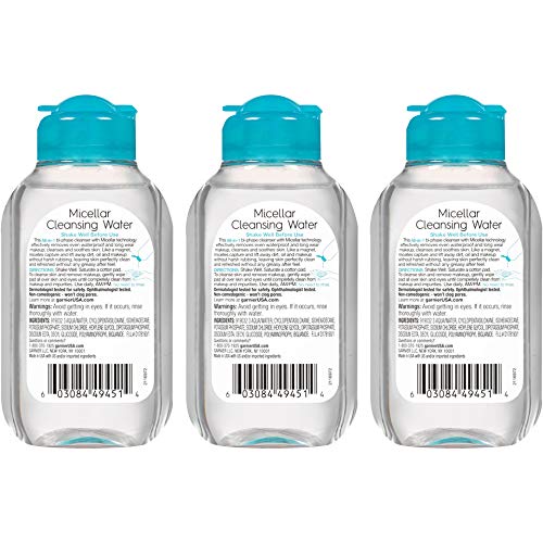 Garnier Micellar Water for Waterproof Makeup, Hydrating Facial Cleanser & Makeup Remover, Suitable for Sensitive Skin, Vegan, Cruelty Free, 13.5 Fl Oz (400mL), 2 Count