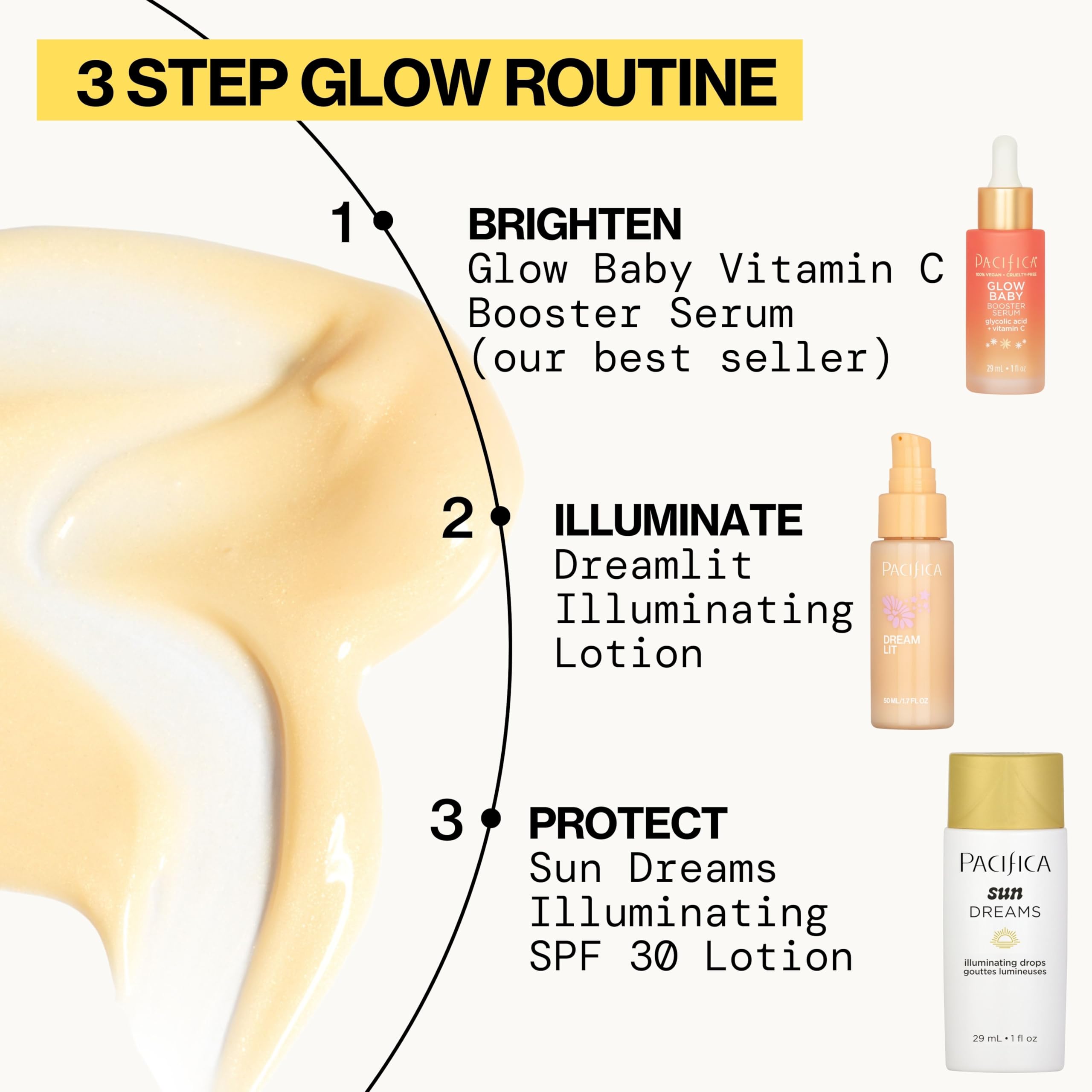 Pacifica Sunny Glow Liquid Face Bronzer Drops - Face Makeup Bronzing For Face & Cheeks for Instant Sun-Kissed Glow - Vitamin C & Glycolic Acid Infused Liquid Bronzer Illuminating Highlighting Clean