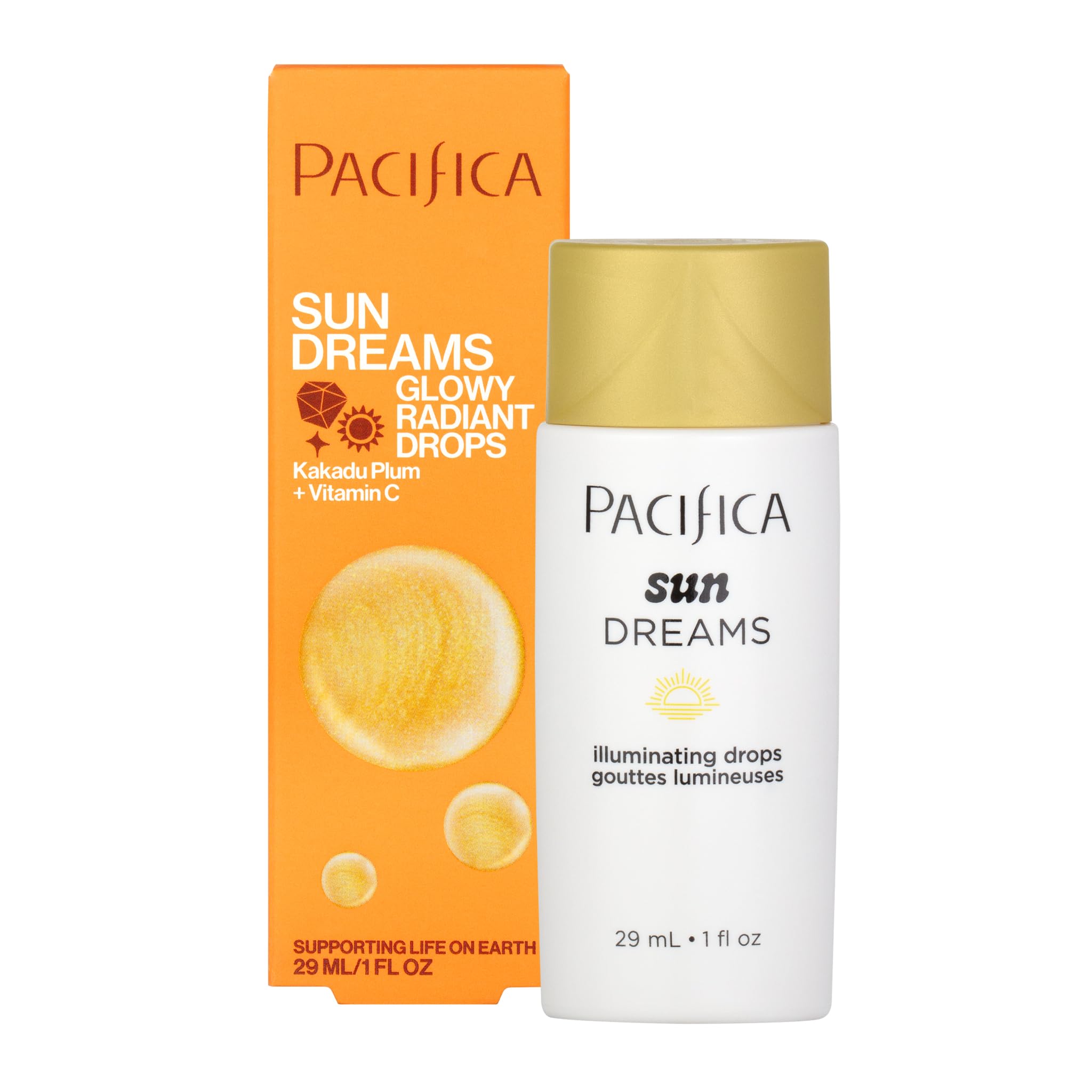 Pacifica Sunny Glow Liquid Face Bronzer Drops - Face Makeup Bronzing For Face & Cheeks for Instant Sun-Kissed Glow - Vitamin C & Glycolic Acid Infused Liquid Bronzer Illuminating Highlighting Clean