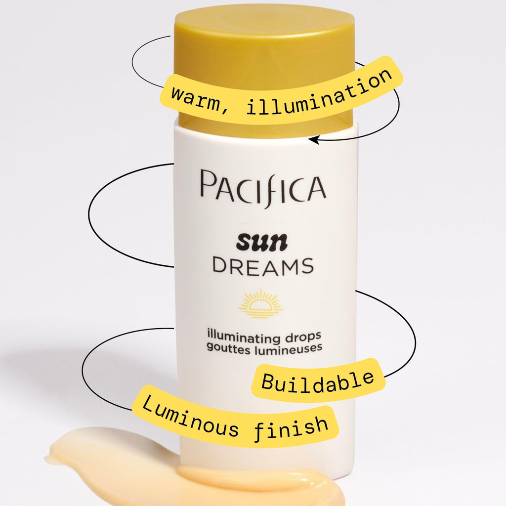 Pacifica Sunny Glow Liquid Face Bronzer Drops - Face Makeup Bronzing For Face & Cheeks for Instant Sun-Kissed Glow - Vitamin C & Glycolic Acid Infused Liquid Bronzer Illuminating Highlighting Clean