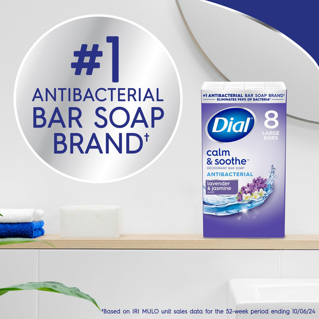 Dial Antibacterial Deodorant Bar Soap, Advanced Clean, Gold, 4 Oz, 32 Bars